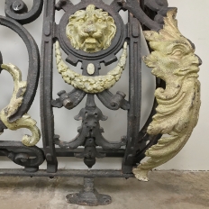 Napoleon III Period Cast Iron Marble Top Console
