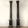 17th Century Architectural Monumental Italian Corinthian Columns on Pedestals