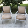 Pair 19th Century French Directoire Style Painted Armchairs