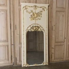 19th Century French Louis XVI Painted Trumeau