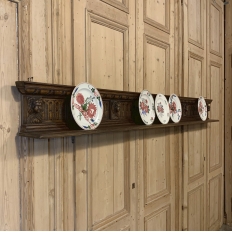 19th Century Dutch Oak Wall Shelf ~ Plate Rack