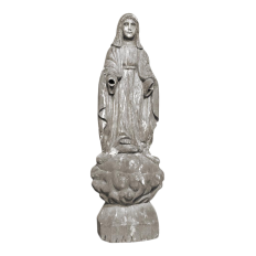 18th Century Carved Wood Madonna Statue