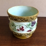 Antique Cachet Pot, Hand-Painted Earthenware