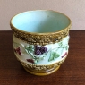 Antique Cachet Pot, Hand-Painted Earthenware