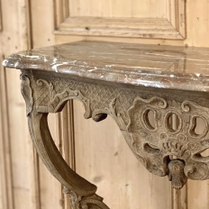 18th Century French Regence Marble Top Stripped Console