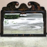 Antique French Chinoiserie Hand-Painted Beveled Mirror