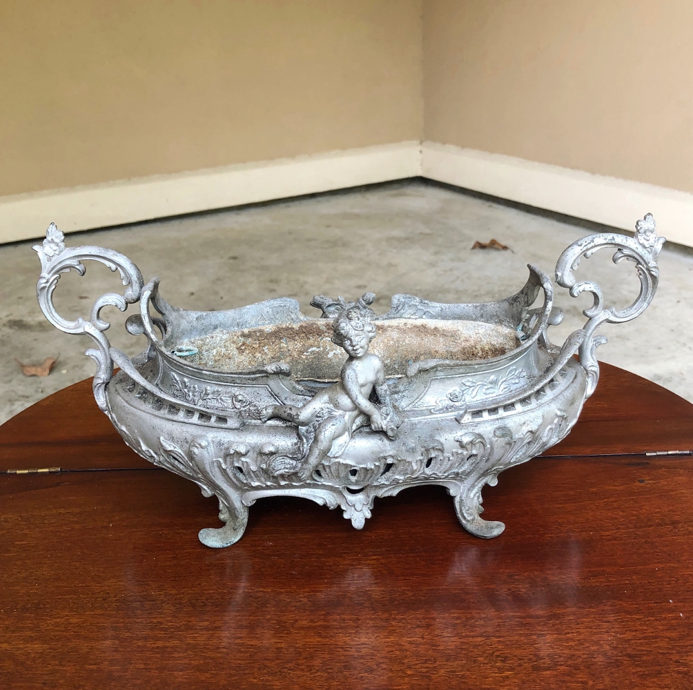 19th Century French Louis XVI Pewter Jardiniere