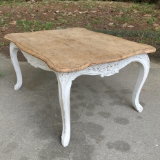 Antique French Louis XV Painted Coffee Table