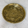 Antique Embossed Brass Serving Platter