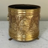 19th Century Embossed Brass Footed Jardiniere