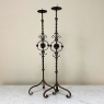Pair Mid-19th Century Wrought Iron Torcheres ~ Candlesticks