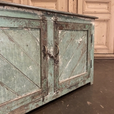 Antique European Painted Store Cabinet