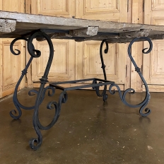 19th Century Door converted to Wrought Iron Dining Table