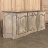 Antique French Louis XIV Whitewashed Marble Top Buffet ~ Credenza