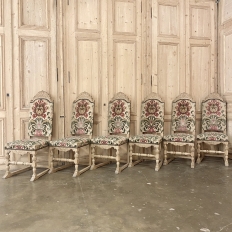 Set of Six Stripped Renaissance Revival Dining Chairs, Circa 1900
