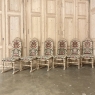 Set of Six Stripped Renaissance Revival Dining Chairs, Circa 1900