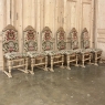 Set of Six Stripped Renaissance Revival Dining Chairs, Circa 1900