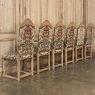 Set of Six Stripped Renaissance Revival Dining Chairs, Circa 1900