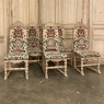 Set of Six Stripped Renaissance Revival Dining Chairs, Circa 1900