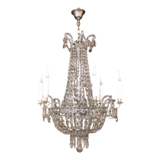 Antique French Louis XVI Sack of Pearls Chandelier