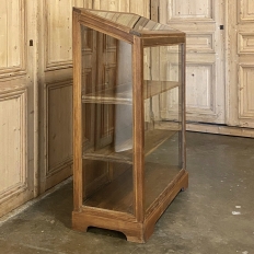 Antique European Slant Front Store Display Cabinet