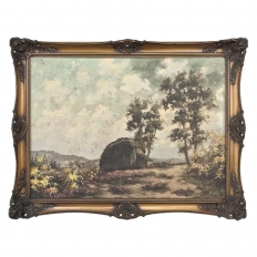 Antique Framed Oil Painting on Canvas by De Koks