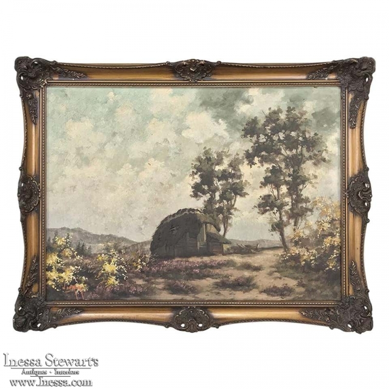 Antique Framed Oil Painting on Canvas by De Koks