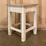 Rustic 19th Century Painted Stool ~ End Table