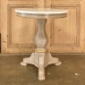 Louis Philippe Style Painted Round Marble Top End Table