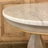 Louis Philippe Style Painted Round Marble Top End Table