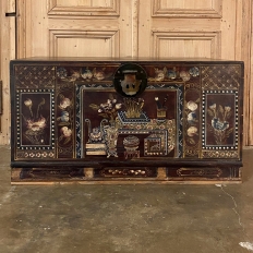 19th Century Indian Hand-Painted Trunk