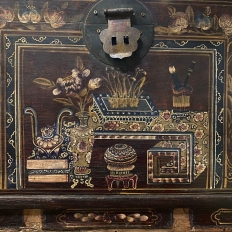 19th Century Indian Hand-Painted Trunk