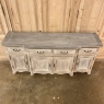 19th Century Country French Whitewashed Step-Front Buffet