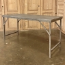 Antique Wooden Top Metal Table