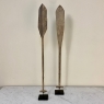 Pair 19th Century Canoe Paddles on Display Stands