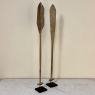 Pair 19th Century Canoe Paddles on Display Stands