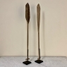 Pair 19th Century Canoe Paddles on Display Stands