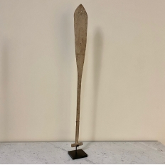 Pair 19th Century Canoe Paddles on Display Stands