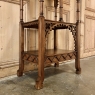 19th Century French Walnut Gothic Pedestal ~ Etagere End Table