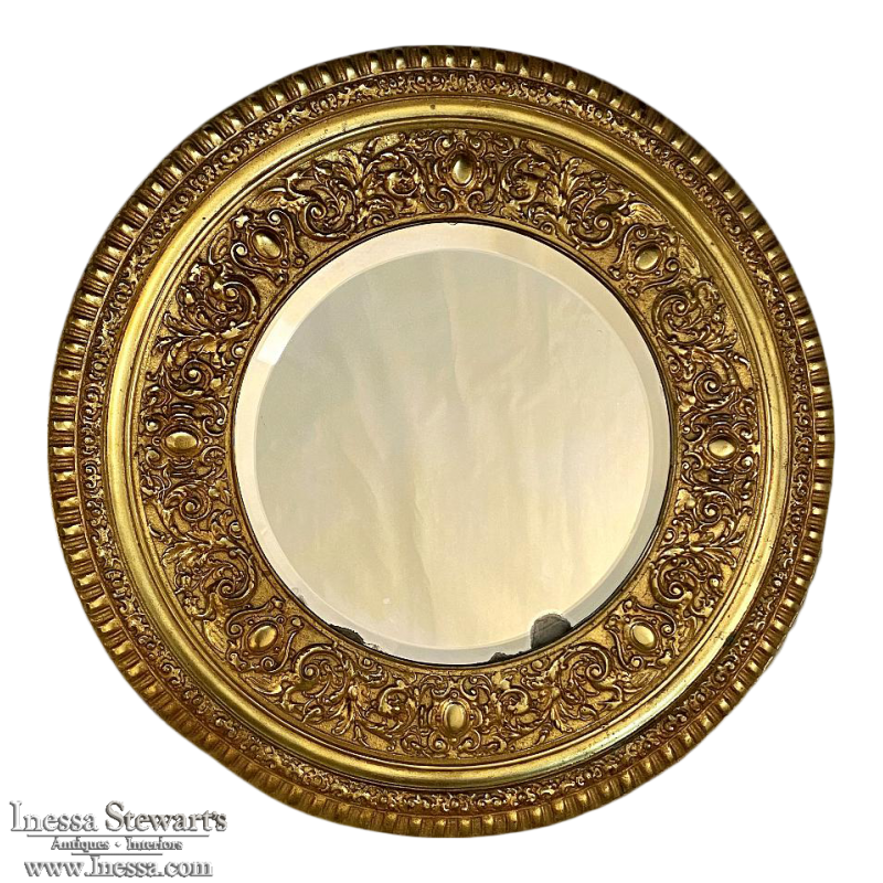 19th Century Frenh Gilt Bronze Mirror