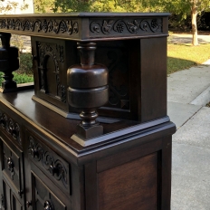 Antique Renaissance Revival Jacobean Style English Buffet