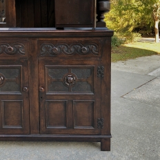 Antique Renaissance Revival Jacobean Style English Buffet