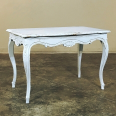Antique French Louis XV Painted End Table