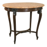 19th Century French Louis XV Oval Marble Top End Table