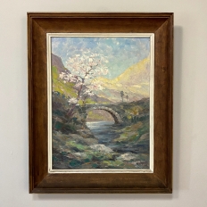 Antique Framed Oil Painting on Canvas by Dieudonne Jacobs (1887-1967)