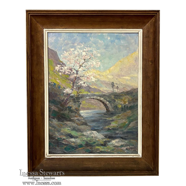 Antique Framed Oil Painting on Canvas by Dieudonne Jacobs (1887-1967)