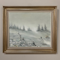 Framed Oil Painting on Canvas by Mehaignoul