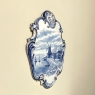 19th Century Hand-Painted Delft Blue & White Wall Plaque