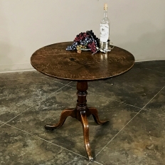 18th Century Dutch Oak Tilt Top End Table
