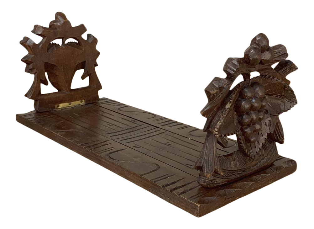 19th Century Hand Carved Swiss Desktop Bookends